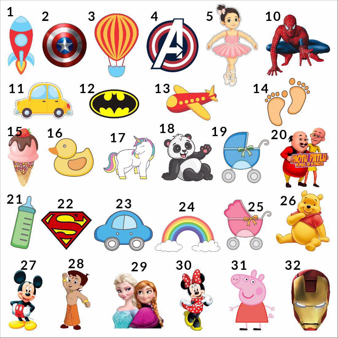3 Grid Personalised Lunch Box with name and a cartoon character