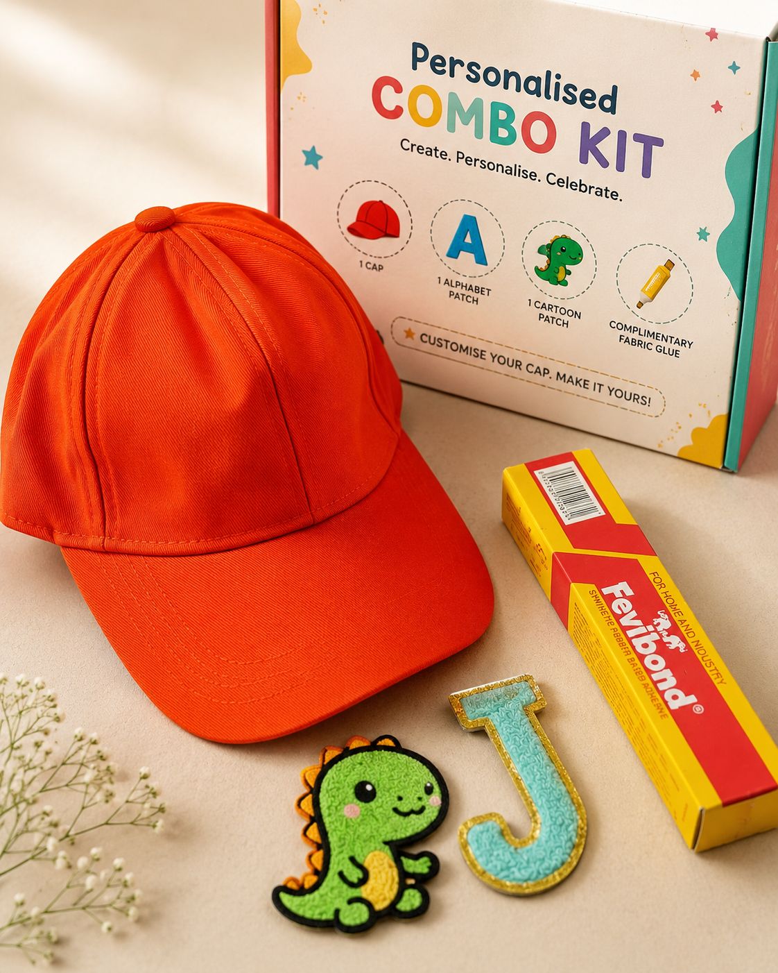 DIY Personalised Cap Kit with Complimentary Glue