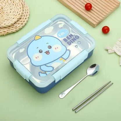 Stainless Steel 4 Compartment Lunch Box 1000ml