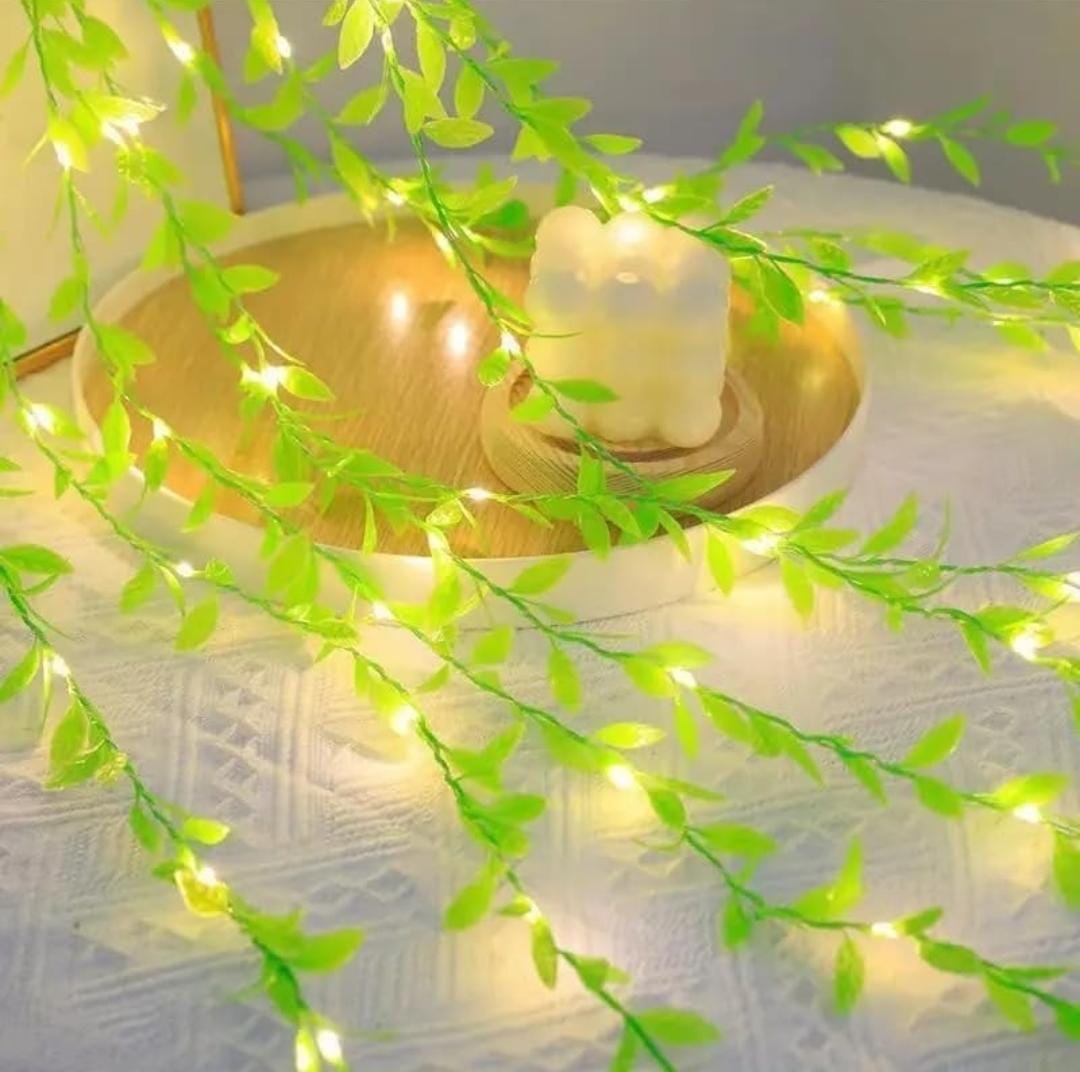 HOK Artificial Leaf Curtain Led String Light