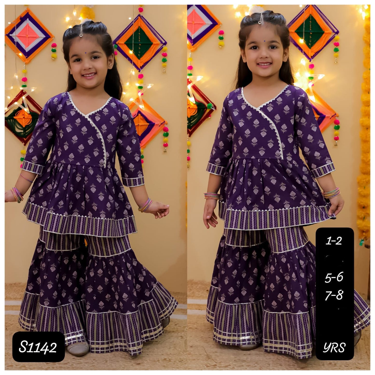 HOK Girls Angrakha Sharara Set