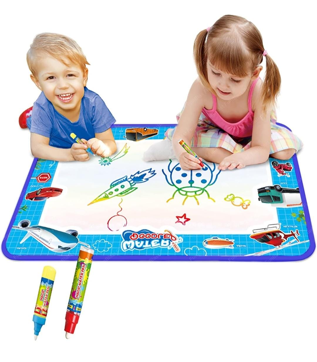 HOK Kids Water Doodle Mat with Rainbow Color Swatches