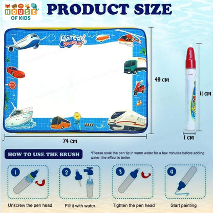 HOK Kids Water Doodle Mat with Rainbow Color Swatches