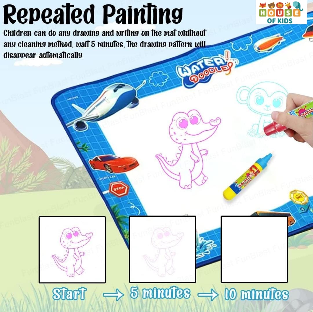 HOK Kids Water Doodle Mat with Rainbow Color Swatches
