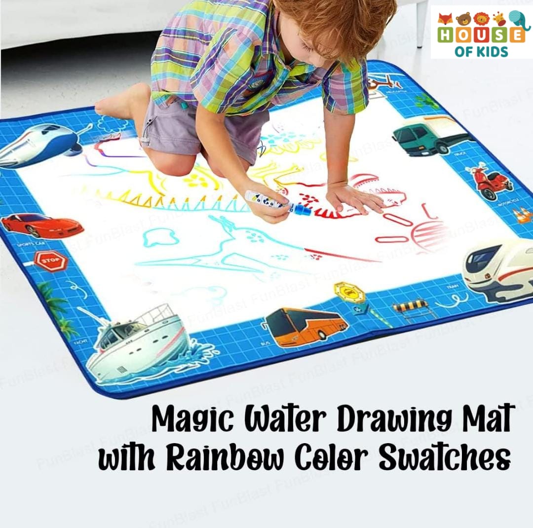 HOK Kids Water Doodle Mat with Rainbow Color Swatches