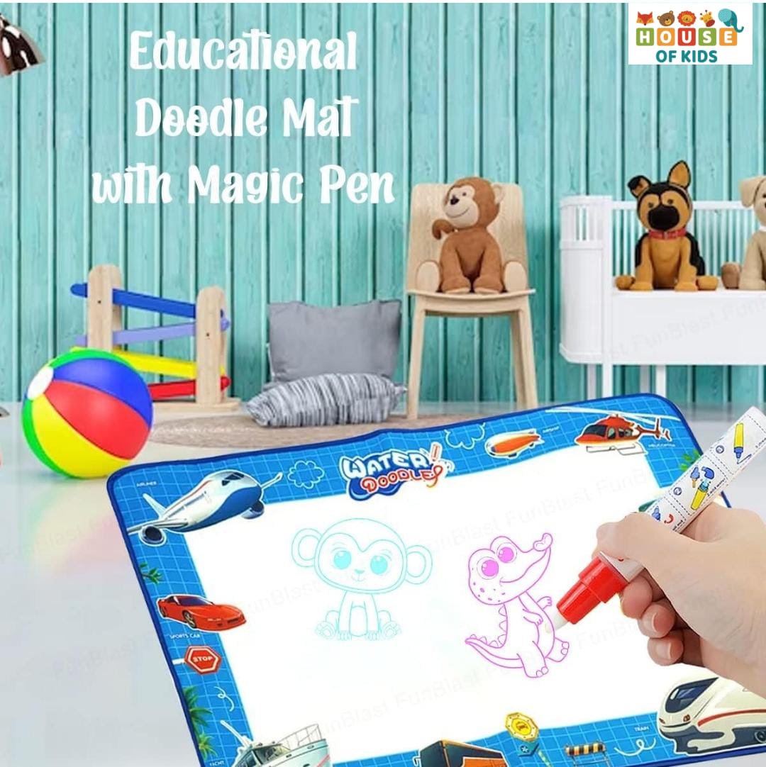 HOK Kids Water Doodle Mat with Rainbow Color Swatches