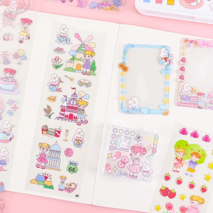 HOK Cute Cartoon Theme Kawaii Stickers- Pack of 20pc