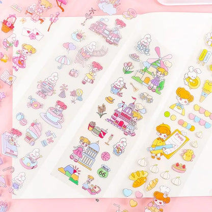 HOK Cute Cartoon Theme Kawaii Stickers- Pack of 20pc