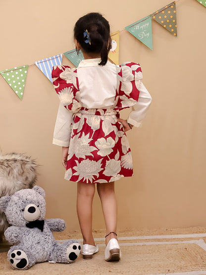 HOK Beautiful Girls Shirt and Skirt with frilled straps