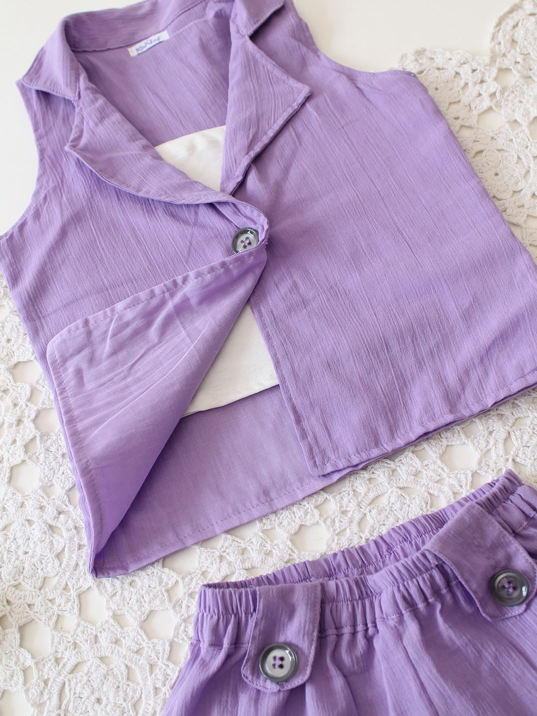 HOK Girls Blazer with Shorts and Inner Cord Set