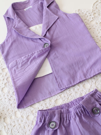 HOK Girls Blazer with Shorts and Inner Cord Set