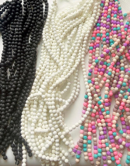 HOK Multicolour Lava Beads Bracelet
