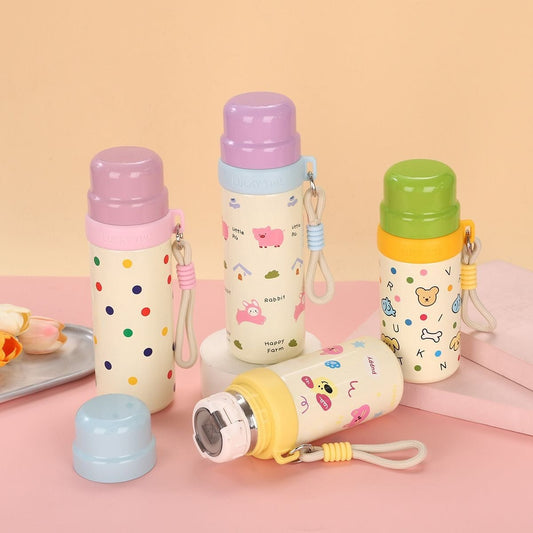 HOK Stainless Steel Thermos Water Bottle with Straw & Cup- 500ml