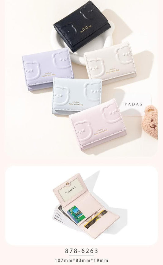 HOK Cute Bear Korean Trifold Wallet