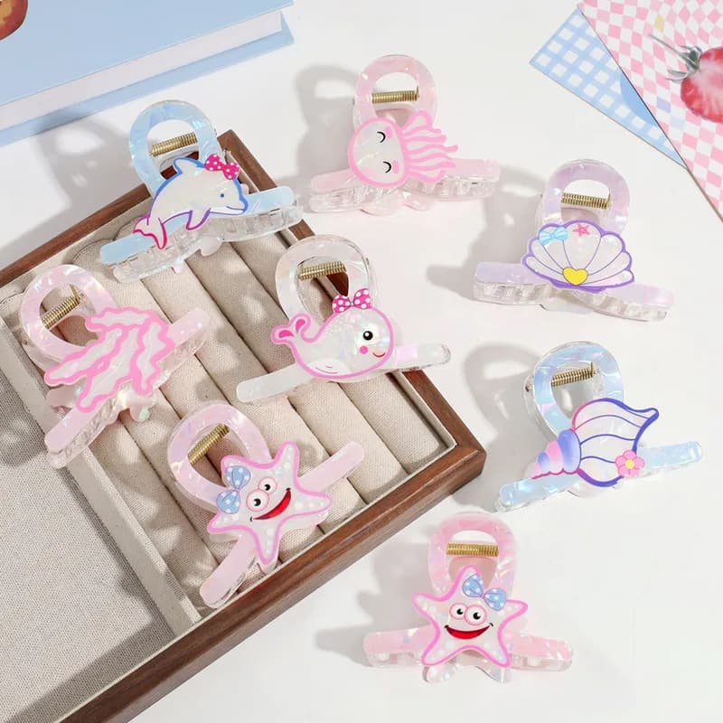 HOK Cute Ocean Theme Big Size Hair Claw Clips