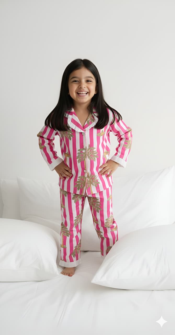 HOK Stripes Girls Night Suit