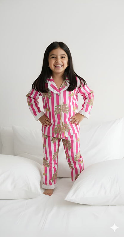 HOK Stripes Girls Night Suit