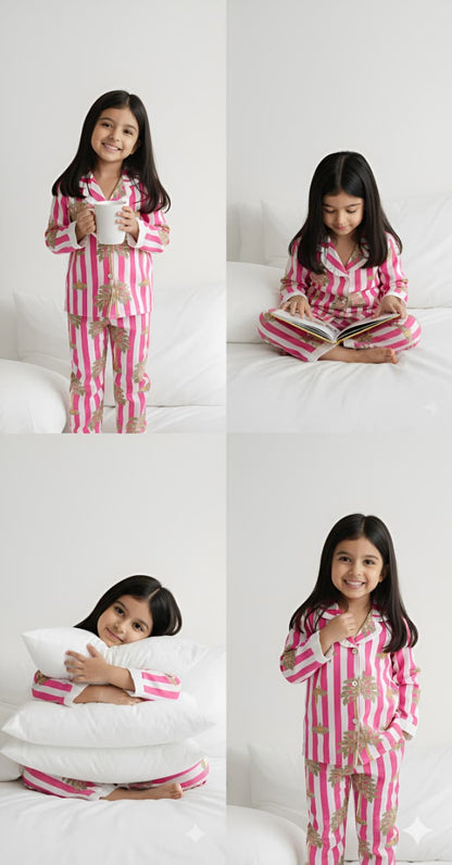 HOK Stripes Girls Night Suit