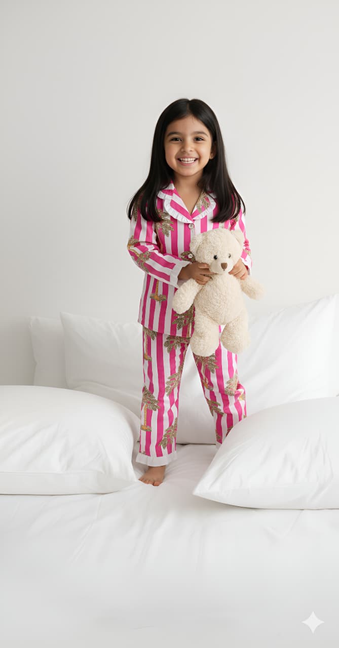 HOK Stripes Girls Night Suit