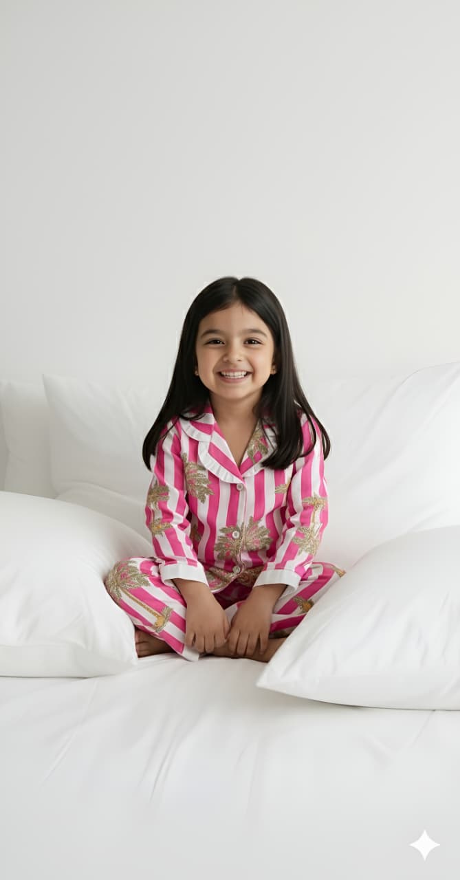 HOK Stripes Girls Night Suit