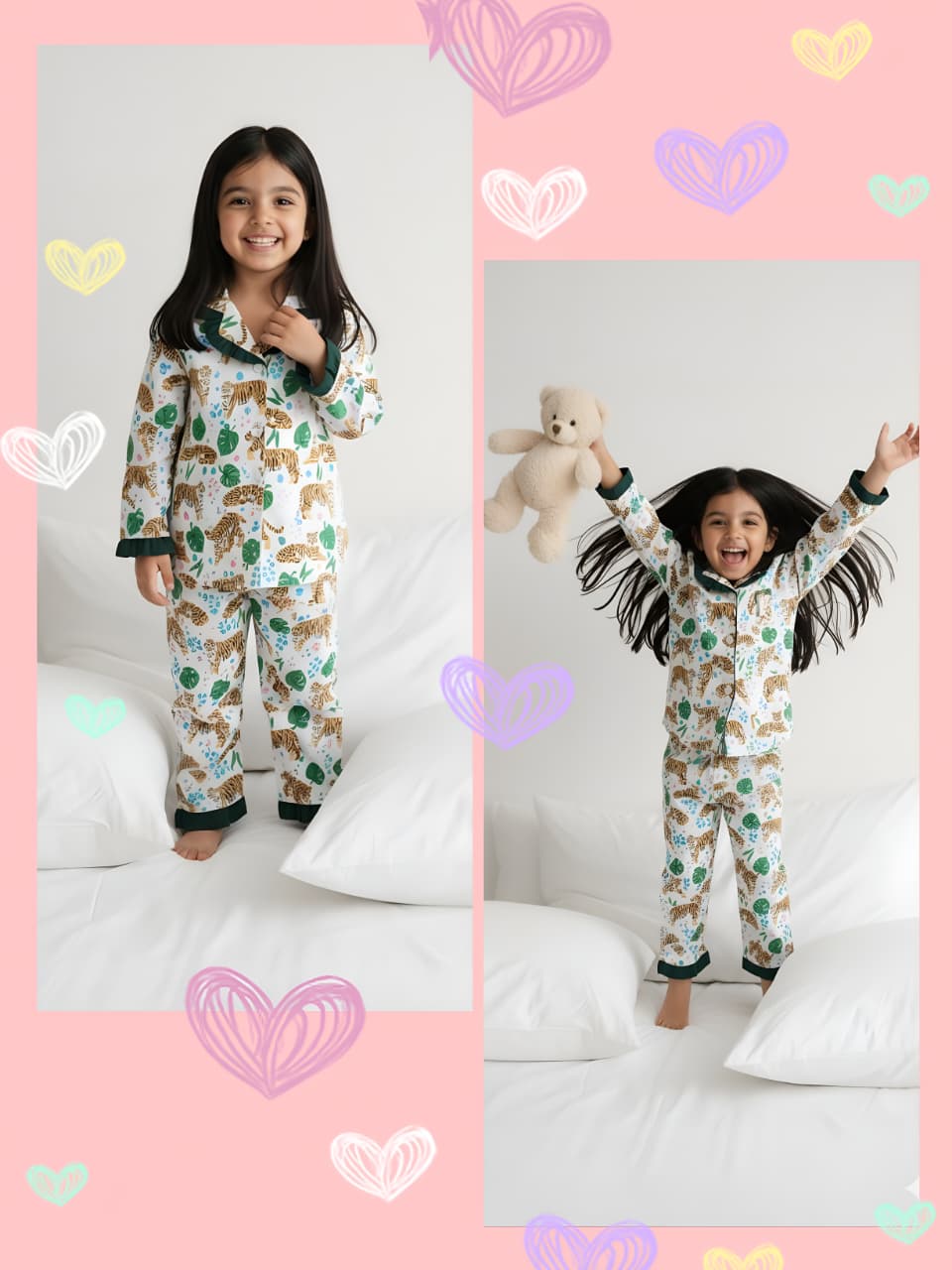 HOK Stripes Girls Night Suit