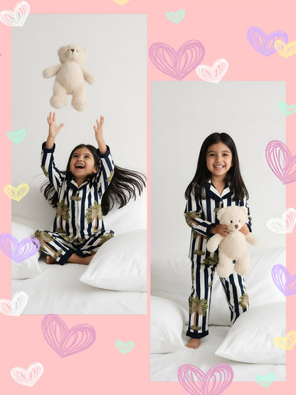 HOK Stripes Girls Night Suit