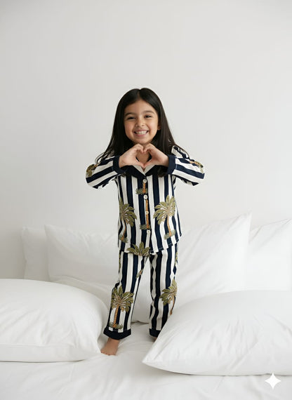 HOK Stripes Girls Night Suit