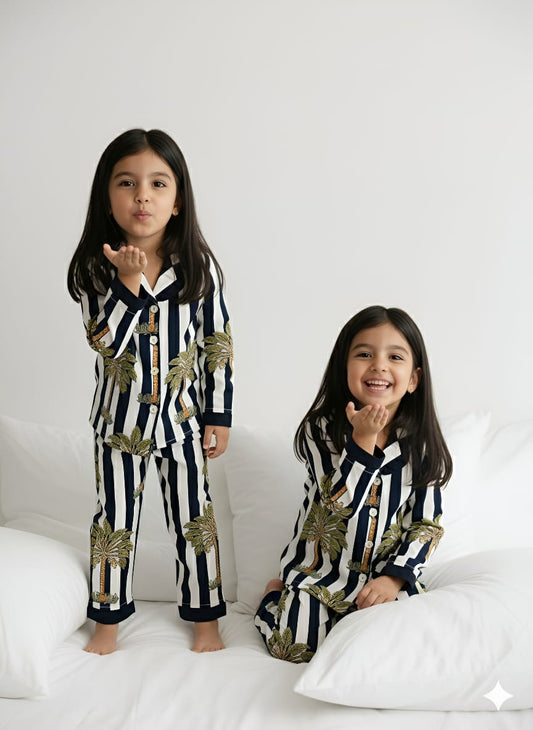 HOK Stripes Girls Night Suit