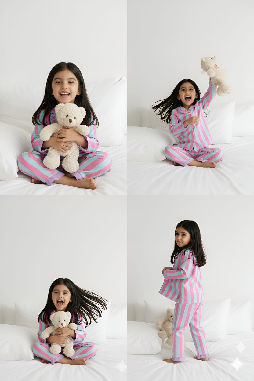 HOK Stripes Girls Night Suit