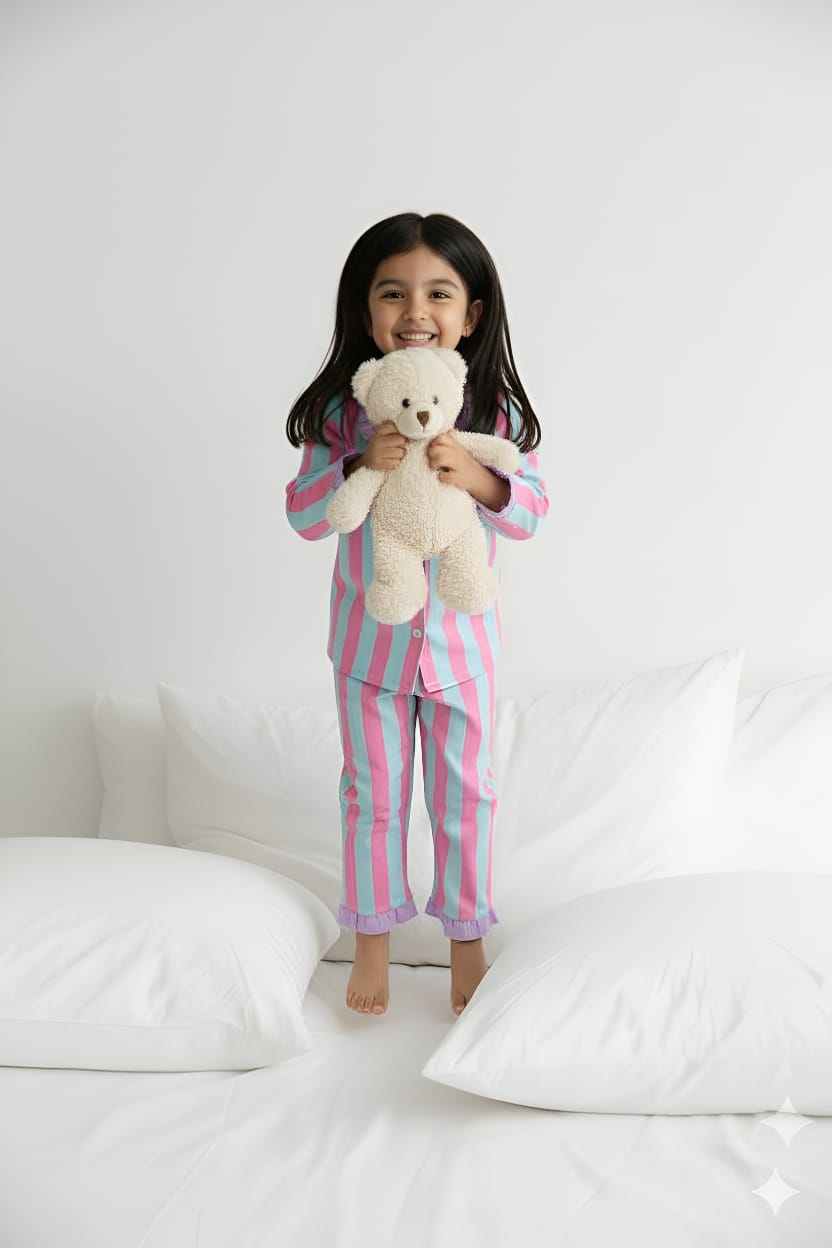 HOK Stripes Girls Night Suit