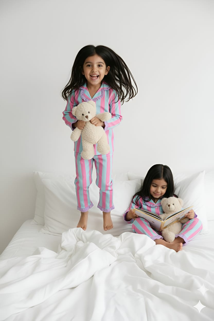 HOK Stripes Girls Night Suit
