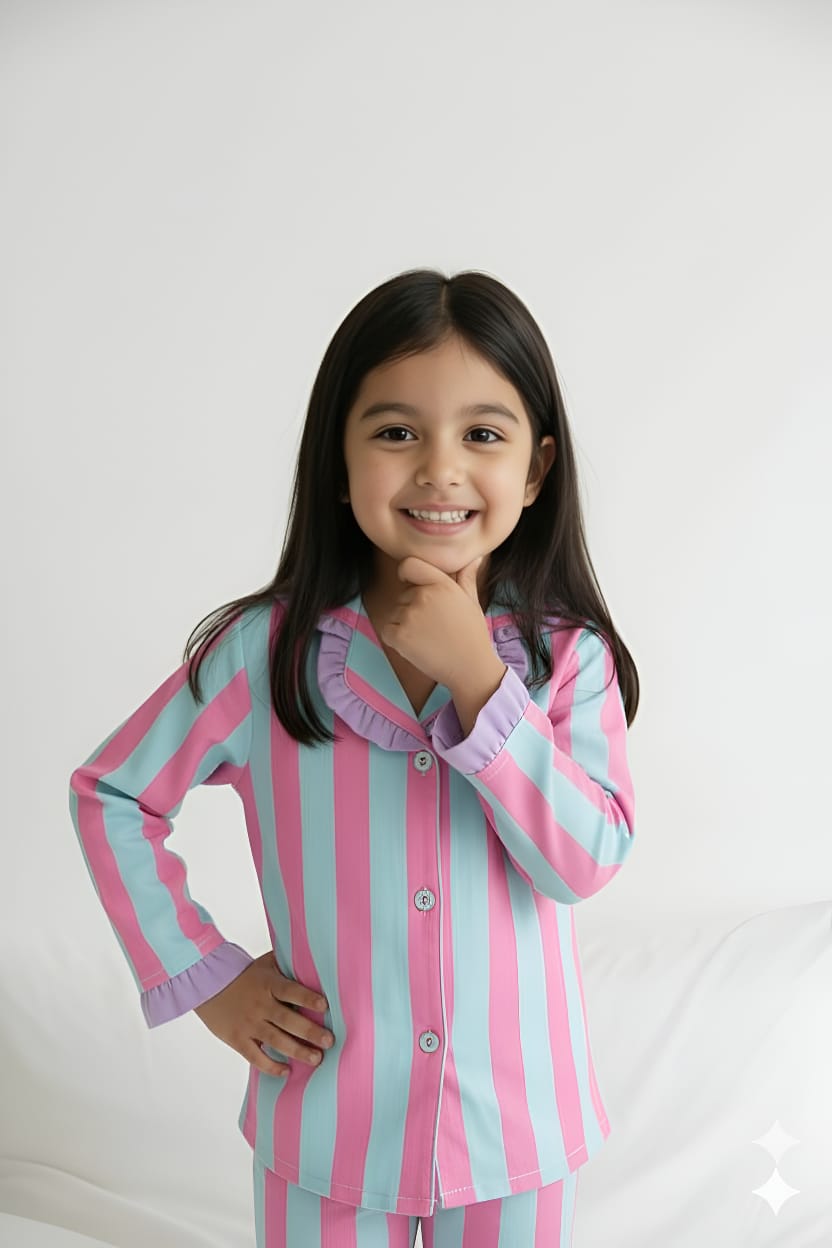 HOK Stripes Girls Night Suit