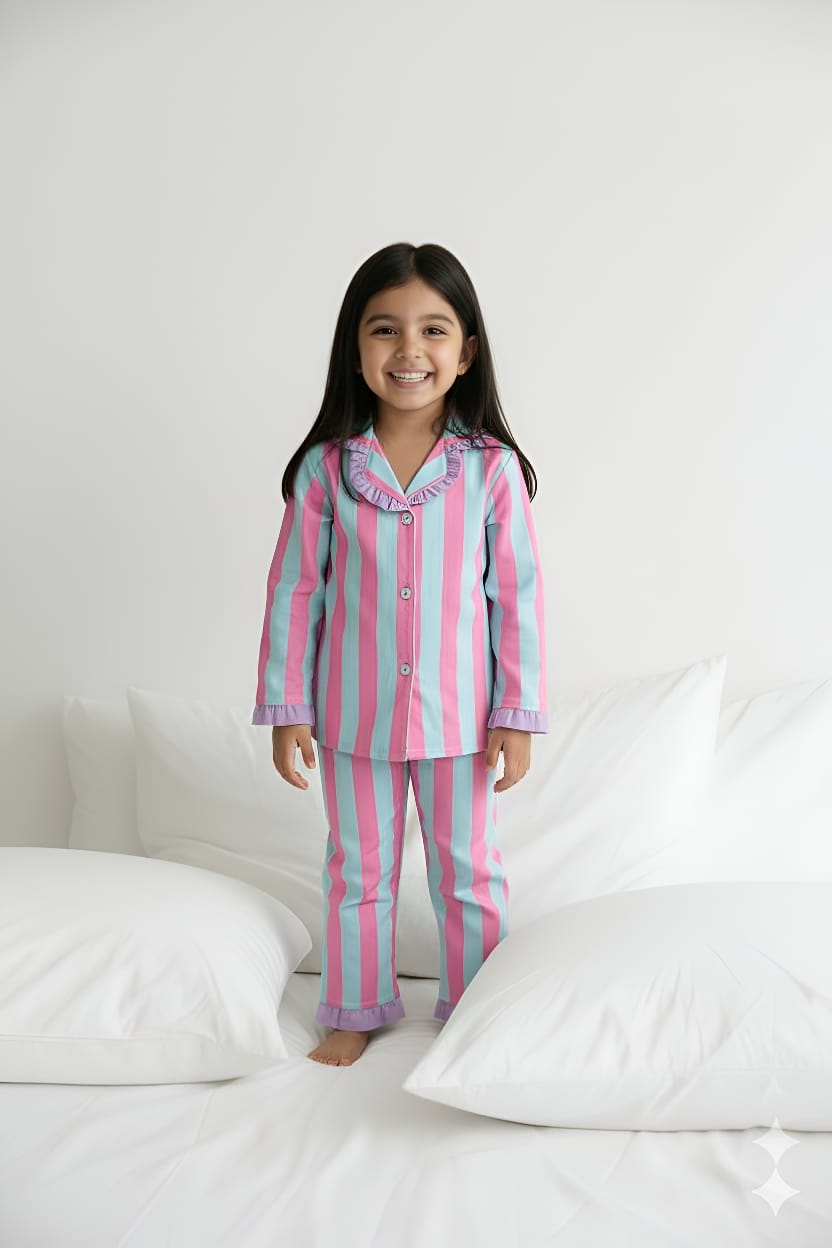 HOK Stripes Girls Night Suit
