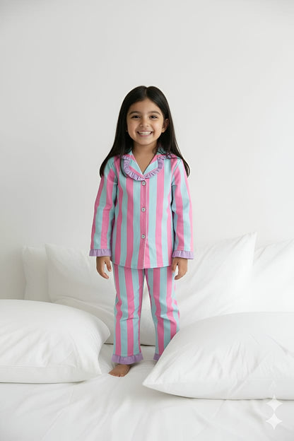 HOK Stripes Girls Night Suit