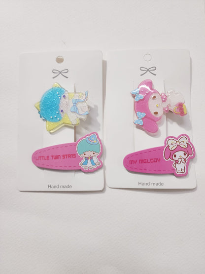 HOK Sanrio Character Hair Clips Pack- Set of 2pc