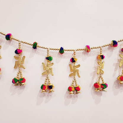 HOK Swastik Pom-Pom Toran