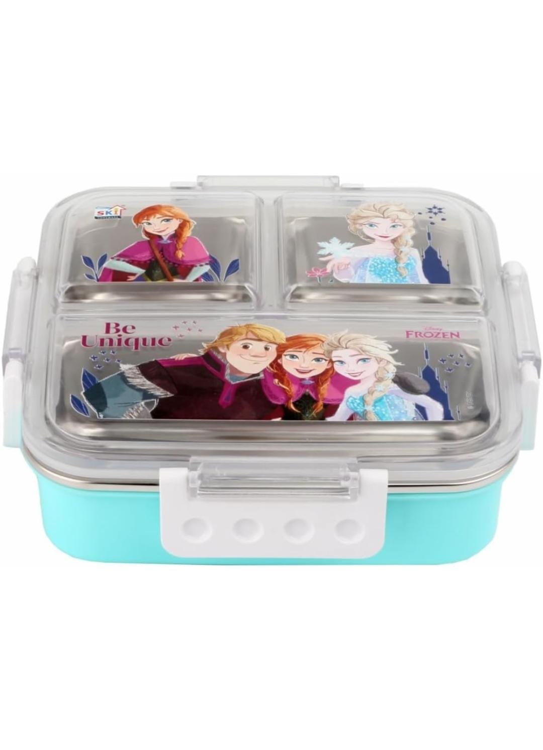 HOK Insulated Brunch 3 Compartment Stainless Steel Lunch Box- 600ml