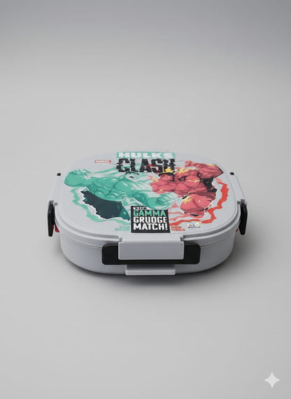 HOK 3 Compartment Baker Jumbo Steel Lunch Box