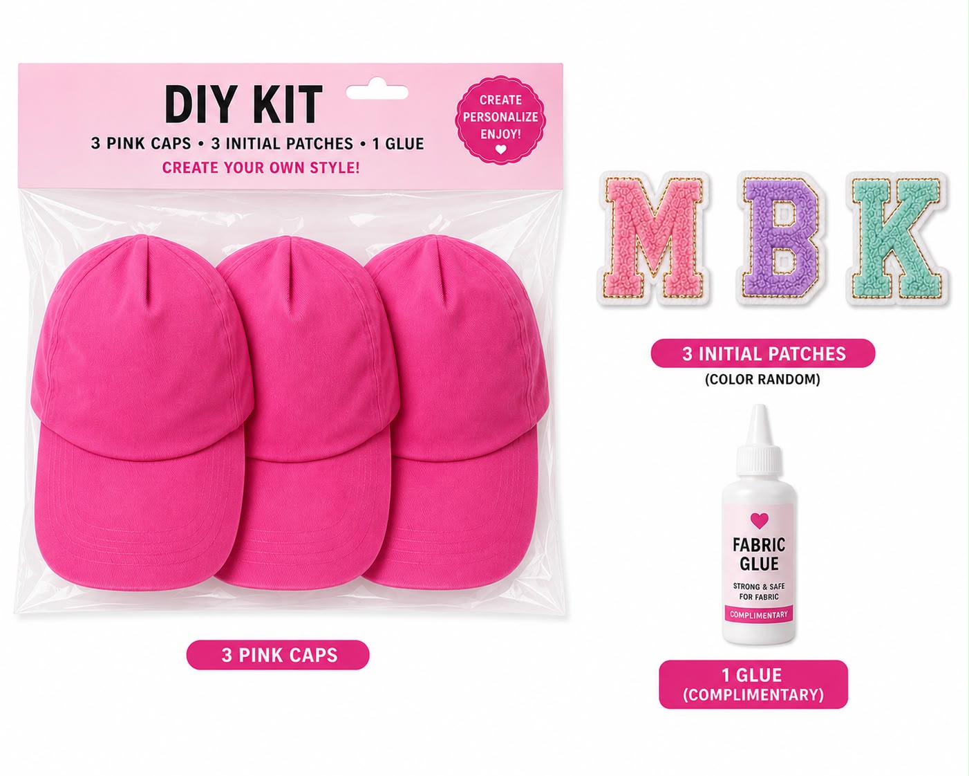 DIY Cap Making Kit for Kids - set of 3 | Birthday Return Gift | Personalised Kit