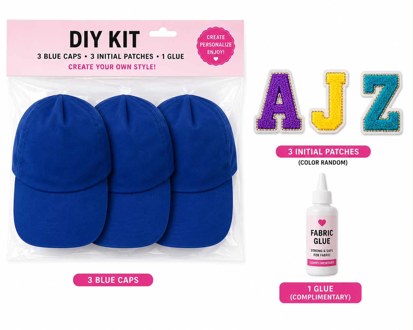 DIY Cap Making Kit for Kids - set of 3 | Birthday Return Gift | Personalised Kit