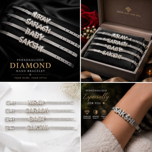 HOK Metal Name Bracelet - Rakhi Bracelet