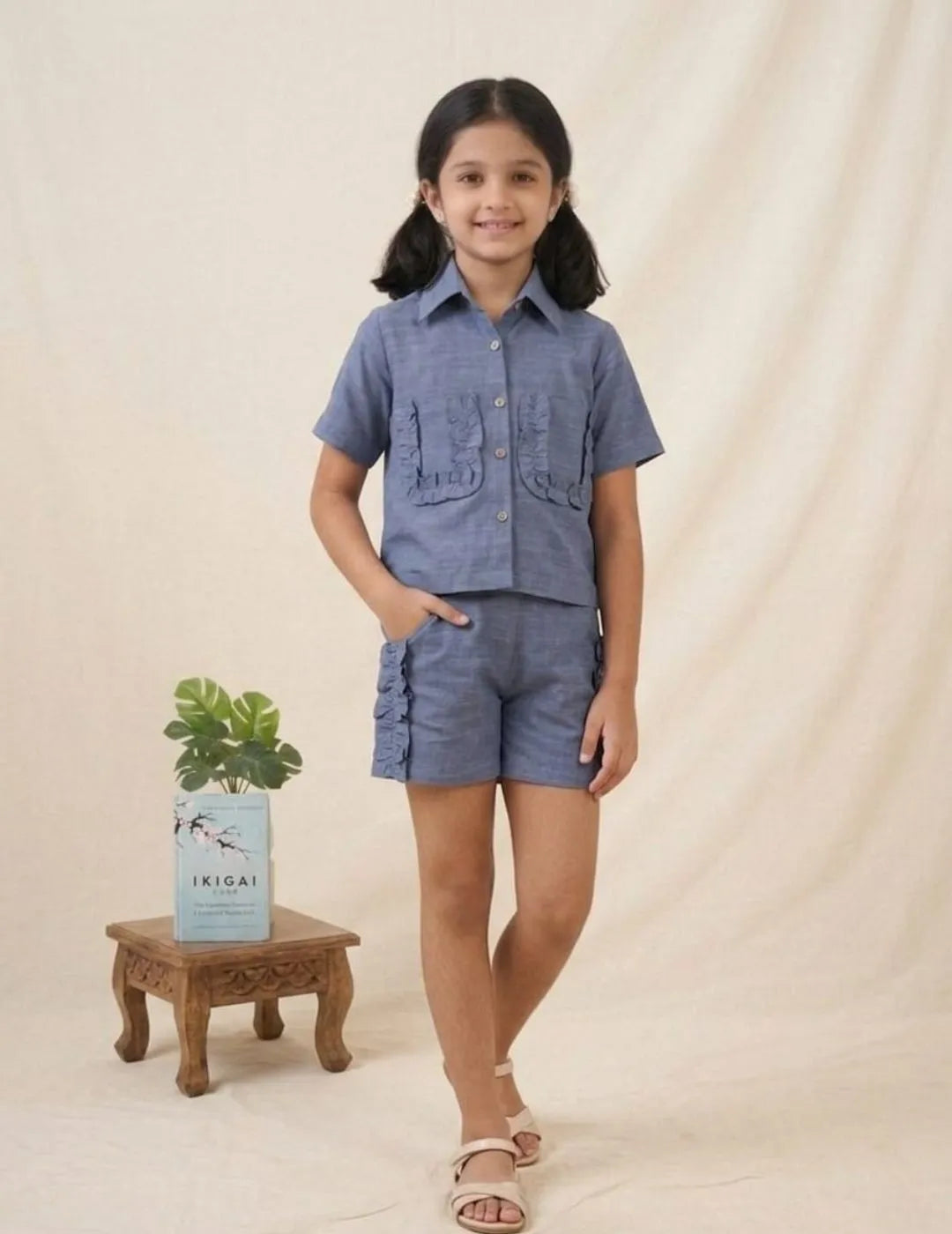 Kids trendy co-ord set front pose casual wear