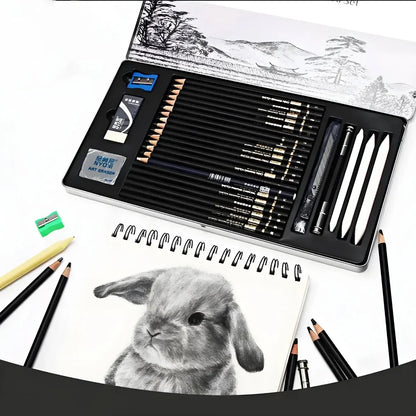 HOK Professional Sketching & Drawing Art Tool Kit- 29 Pcs