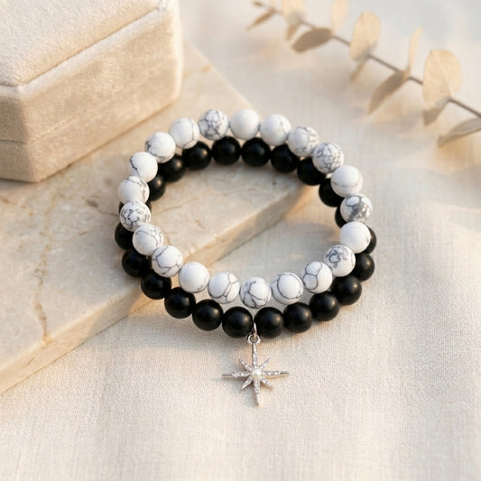 HOK Star and Moon Charm Stack Bracelet