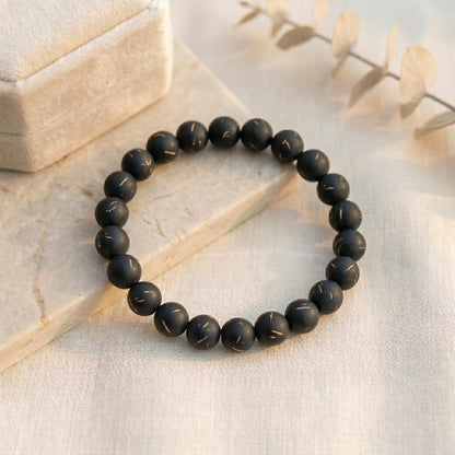 HOK Marble Finish Beads Bracelets - 8mm
