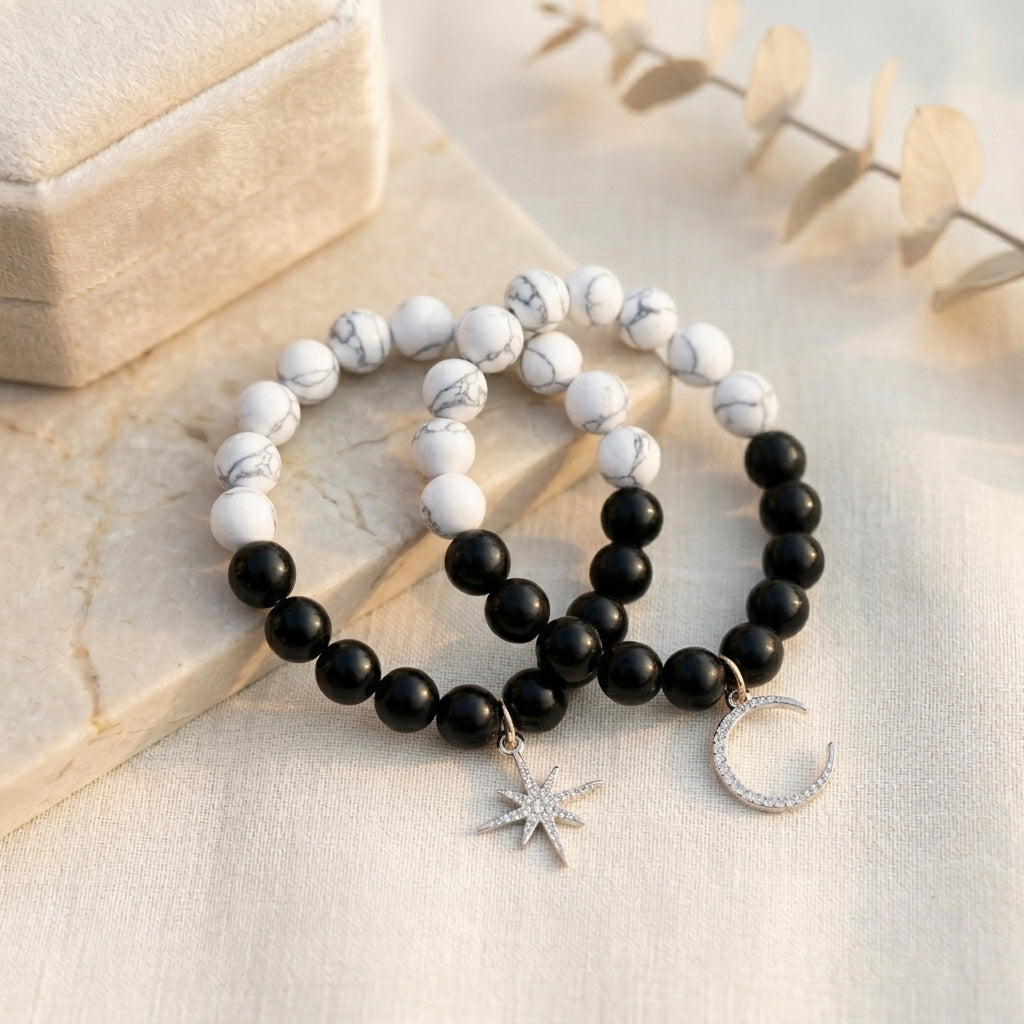 HOK Star and Moon Couple Bracelet - Set of 2