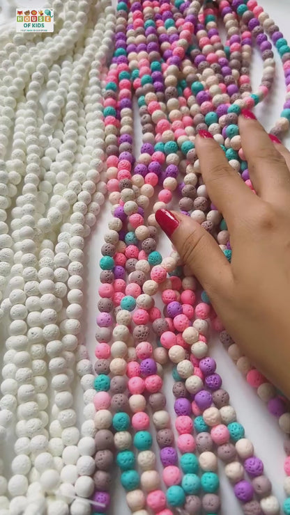 HOK Multicolour Lava Beads Bracelet