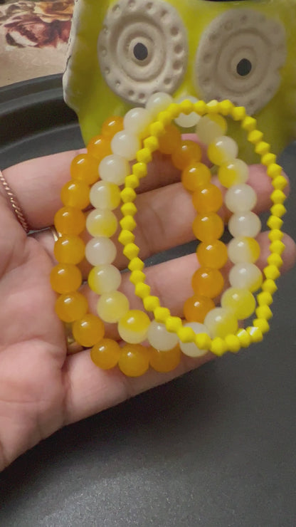 Yellow Stack Bracelet - Set of 3