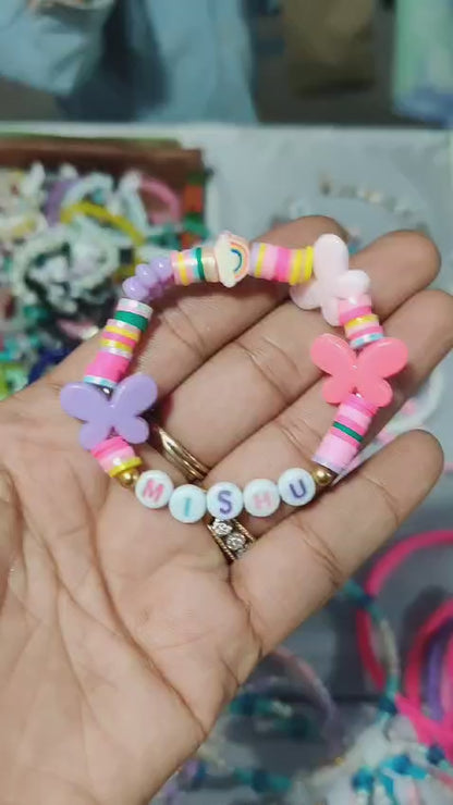 HOK Multicolour Personalised Name Bracelet for Girls