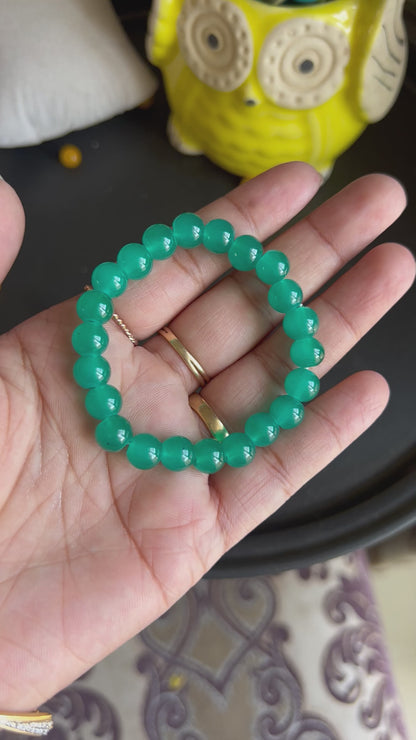 Teal Beads Bracelet - Stretchable (Perfect for Dailywear)